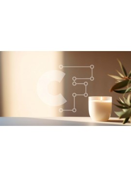 Intra Συλλεκτικό Ξύλινο Παζλ Plywood  4mm - Φυτό κεριού και ευκαλύπτου στο τραπέζι Σε Ξύλινο Κουτί - Διαστάσεις Puzzle: 10x10 cm – 25 κομμάτια