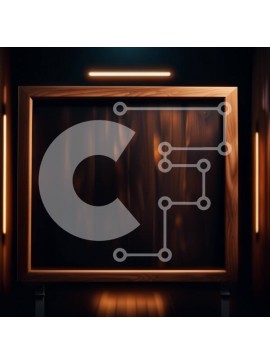 Intra Συλλεκτικό Ξύλινο Παζλ Plywood  4mm - Άδειο πλαίσιο σε ένα σκοτεινό δωμάτιο με κρεμαστούς λαμπτήρες Σε Ξύλινο Κουτί - Διαστάσεις Puzzle: 10x10 cm – 25 κομμάτια