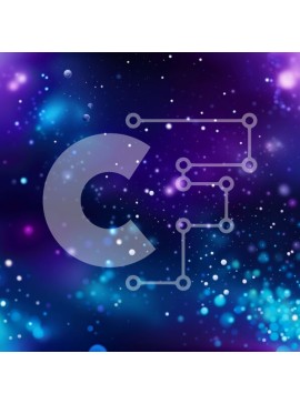 Intra Συλλεκτικό Ξύλινο Παζλ Plywood  4mm - Φωτεινό και ζωντανό αφηρημένο φόντο με αστέρια και νεφελώματα Σε Ξύλινο Κουτί - Διαστάσεις Puzzle: 10x10 cm – 25 κομμάτια