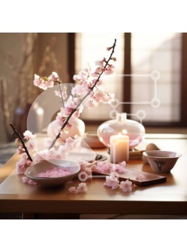 Σετ των 2 Intra Συλλεκτικό Ξύλινο Παζλ Plywood  4mm - Τραπεζαρία με μπολ, πιάτα και κεριά Σε Ξύλινο Κουτί - Διαστάσεις: 10x10 cm – 25 κομμάτια