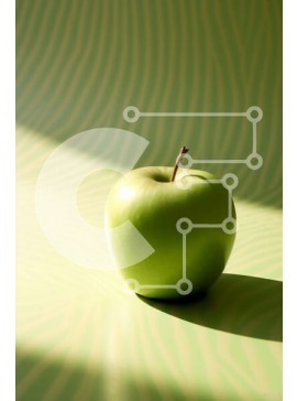 Σετ των 2 Intra Συλλεκτικό Ξύλινο Παζλ Plywood  4mm - Τραπεζομάντηλο φρέσκο ​​πράσινο μήλο σε Zebra Print Σε Ξύλινο Κουτί - Διαστάσεις: 10x10 cm – 25 κομμάτια