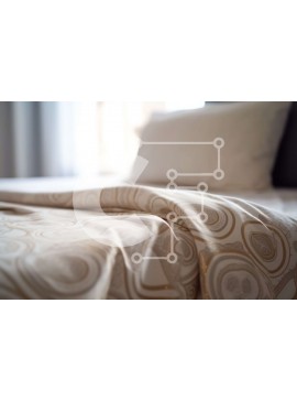 Intra Συλλεκτικό Ξύλινο Παζλ Plywood  4mm - Όμορφη εικόνα ενός καλοφτιαγμένου κρεβατιού με λευκό και χρυσό ανακουφιστή Σε Ξύλινο Κουτί - Διαστάσεις Puzzle: 10x10 cm – 25 κομμάτια