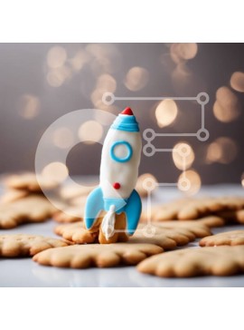 Σετ των 2 Intra Συλλεκτικό Ξύλινο Παζλ Plywood  4mm - Μπισκότο σε σχήμα ρόκας για πάρτι ή γιορτή Σε Ξύλινο Κουτί - Διαστάσεις: 10x10 cm – 25 κομμάτια