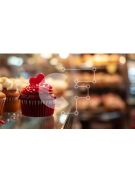 Σετ των 2 Intra Συλλεκτικό Ξύλινο Παζλ Plywood  4mm - Cupcakes σε γυάλινη θήκη Σε Ξύλινο Κουτί - Διαστάσεις: 10x10 cm – 25 κομμάτια