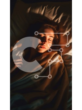 Intra Συλλεκτικό Ξύλινο Παζλ Plywood  4mm - Χαλαρωτική εικόνα μιας γυναίκας ξαπλωμένης στο κρεβάτι κάτω από μια κουβέρτα Σε Ξύλινο Κουτί - Διαστάσεις Puzzle: 10x10 cm – 25 κομμάτια