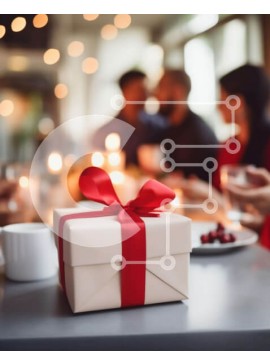 Intra Συλλεκτικό Ξύλινο Παζλ Plywood  4mm - Ομάδα ανθρώπων που γιορτάζει με αλκοολούχα ποτά και σνακ Σε Ξύλινο Κουτί - Διαστάσεις Puzzle: 10x10 cm – 25 κομμάτια