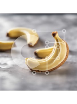 Σετ των 2 Intra Συλλεκτικό Ξύλινο Παζλ Plywood  4mm - Νόστιμα μπισκότα μπανάνας με κίτρινο πάγωμα Σε Ξύλινο Κουτί - Διαστάσεις: 10x10 cm – 25 κομμάτια