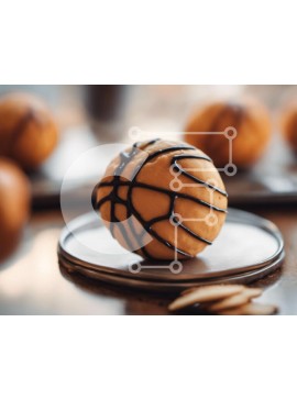 Σετ των 2 Intra Συλλεκτικό Ξύλινο Παζλ Plywood  4mm - Μπισκότο μπάσκετ με παγωμένο σοκολάτα και αμύγδαλα Σε Ξύλινο Κουτί - Διαστάσεις: 10x10 cm – 25 κομμάτια