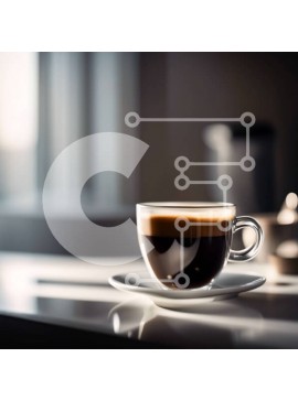 Σετ των 2 Intra Συλλεκτικό Ξύλινο Παζλ Plywood  4mm - Πρωινός καφές με θέα στον ορίζοντα της πόλης στο Sunrise Σε Ξύλινο Κουτί - Διαστάσεις: 10x10 cm – 25 κομμάτια