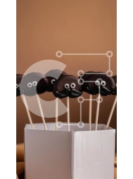 Intra Συλλεκτικό Ξύλινο Παζλ Plywood  4mm - Chocolate Cake Pops με Μουστάκια και Μάτια σε Τσιγκένια κουτιά Σε Ξύλινο Κουτί - Διαστάσεις: 10x10 cm – 25 κομμάτια
