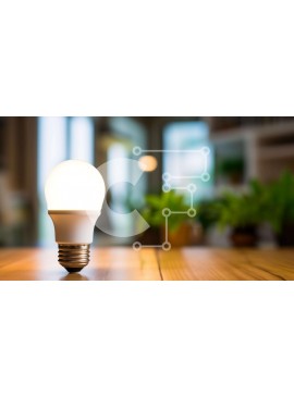 Intra Συλλεκτικό Ξύλινο Παζλ Plywood  4mm - Ενιαία λάμπα σε ξύλινο τραπέζι στο εσωτερικό Σε Ξύλινο Κουτί - Διαστάσεις Puzzle: 10x10 cm – 25 κομμάτια