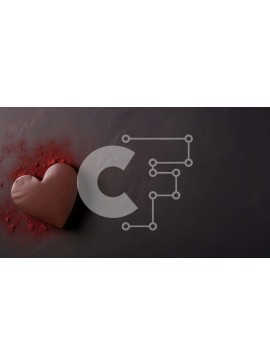 Σετ των 2 Intra Συλλεκτικό Ξύλινο Παζλ Plywood  4mm - Σοκολάτα σε σχήμα καρδιάς με κόκκινη σκόνη Σε Ξύλινο Κουτί - Διαστάσεις: 10x10 cm – 25 κομμάτια