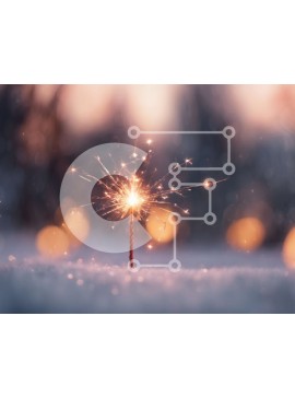 Intra Συλλεκτικό Ξύλινο Παζλ Plywood  4mm - Single Sparkler in the Snow Σε Ξύλινο Κουτί - Διαστάσεις Puzzle: 10x10 cm – 25 κομμάτια