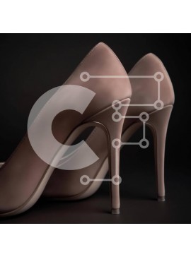 Σετ των 2 Intra Συλλεκτικό Ξύλινο Παζλ Plywood  4mm - Ζευγάρι ψηλοτάκουνα παπούτσια σε τέλεια κατάσταση Σε Ξύλινο Κουτί - Διαστάσεις: 10x10 cm – 25 κομμάτια