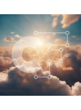 Intra Συλλεκτικό Ξύλινο Παζλ Plywood  4mm - Το φως του ήλιου μέσα από σύννεφα σε εναέρια άποψη Σε Ξύλινο Κουτί - Διαστάσεις Puzzle: 10x10 cm – 25 κομμάτια