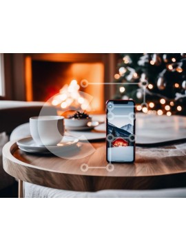 Intra Συλλεκτικό Ξύλινο Παζλ Plywood  4mm - Τραπεζάκι σαλονιού με ηλεκτρονική συσκευή και φλιτζάνια Σε Ξύλινο Κουτί - Διαστάσεις Puzzle: 10x10 cm – 25 κομμάτια