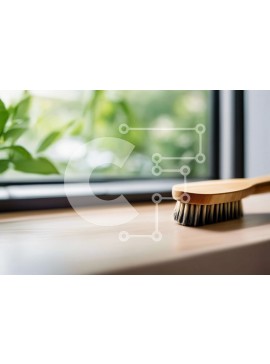 Intra Συλλεκτικό Ξύλινο Παζλ Plywood  4mm - Ξύλινη βούρτσα στο περβάζι παραθύρου με φυτά Σε Ξύλινο Κουτί - Διαστάσεις Puzzle: 10x10 cm – 25 κομμάτια