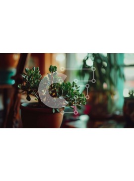 Intra Συλλεκτικό Ξύλινο Παζλ Plywood  4mm - Υγιές φυτό σε γλάστρα από ανοιχτό παράθυρο Σε Ξύλινο Κουτί - Διαστάσεις: 10x10 cm – 25 κομμάτια