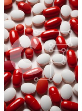 Intra Συλλεκτικό Ξύλινο Παζλ Plywood  4mm - Οργανωμένη Διάταξη Κάψουλες Κόκκινου και Λευκού χαπιού Σε Ξύλινο Κουτί - Διαστάσεις Puzzle: 10x10 cm – 25 κομμάτια