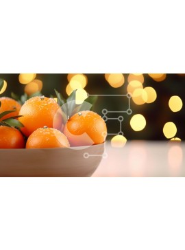 Σετ των 2 Intra Συλλεκτικό Ξύλινο Παζλ Plywood  4mm - Πορτοκάλια σε ένα μπολ σε ένα τραπέζι Σε Ξύλινο Κουτί - Διαστάσεις: 10x10 cm – 25 κομμάτια