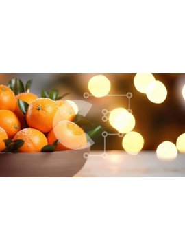 Σετ των 2 Intra Συλλεκτικό Ξύλινο Παζλ Plywood  4mm - Πορτοκάλια σε ένα μπολ με διακοσμητικό κερί Σε Ξύλινο Κουτί - Διαστάσεις: 10x10 cm – 25 κομμάτια