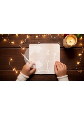 Intra Συλλεκτικό Ξύλινο Παζλ Plywood  4mm - Πρόσωπο που γράφει σε ένα τραπέζι με κεριά και φώτα Σε Ξύλινο Κουτί - Διαστάσεις Puzzle: 10x10 cm – 25 κομμάτια