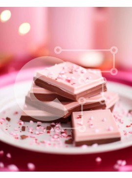 Σετ των 2 Intra Συλλεκτικό Ξύλινο Παζλ Plywood  4mm - Ρομαντικό επιδόρπιο σοκολάτας με κεριά και πασπάλισμα Σε Ξύλινο Κουτί - Διαστάσεις: 10x10 cm – 25 κομμάτια