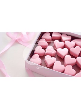 Σετ των 2 Intra Συλλεκτικό Ξύλινο Παζλ Plywood  4mm - Ροζ μπομπονιέρα σε σχήμα καρδιάς Σε Ξύλινο Κουτί - Διαστάσεις: 10x10 cm – 25 κομμάτια