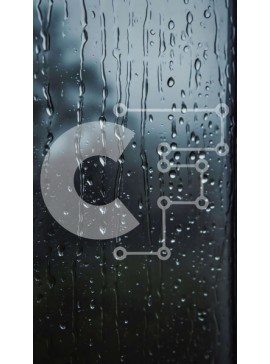 Intra Συλλεκτικό Ξύλινο Παζλ Plywood  4mm - Σταγόνες βροχής στο παράθυρο με τα δέντρα στο παρασκήνιο Σε Ξύλινο Κουτί - Διαστάσεις Puzzle: 10x10 cm – 25 κομμάτια