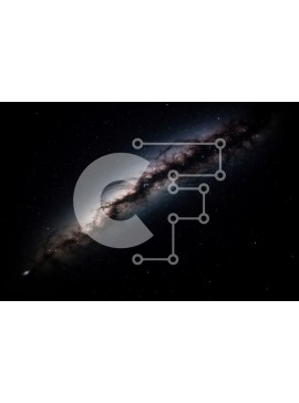Intra Συλλεκτικό Ξύλινο Παζλ Plywood  4mm - Εκπληκτική εικόνα ενός περιστρεφόμενου γαλαξία με μια υπερμεγέθη μαύρη τρύπα στο κέντρο του Σε Ξύλινο Κουτί - Διαστάσεις Puzzle: 10x10 cm – 25 κομμάτια