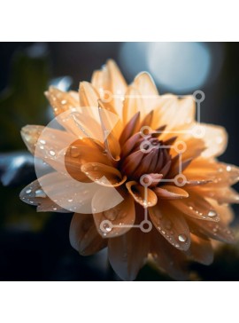 Intra Συλλεκτικό Ξύλινο Παζλ Plywood  4mm - Εκπληκτική κινηματογράφηση σε πρώτο πλάνο ενός κίτρινου λουλουδιού με σταγονίδια νερού στα πέταλα Σε Ξύλινο Κουτί - Διαστάσεις: 10x10 cm – 25 κομμάτια