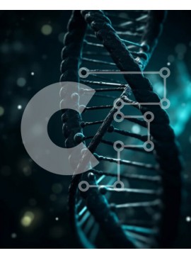 Intra Συλλεκτικό Ξύλινο Παζλ Plywood  4mm - DNA Strand Photography for Science and Biology Concepts Σε Ξύλινο Κουτί - Διαστάσεις Puzzle: 10x10 cm – 25 κομμάτια