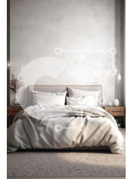 Intra Συλλεκτικό Ξύλινο Παζλ Plywood  4mm - Άνετο και μοντέρνο υπνοδωμάτιο με μεγάλο κρεβάτι και κομοδίνα Σε Ξύλινο Κουτί - Διαστάσεις Puzzle: 10x10 cm – 25 κομμάτια