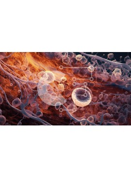 Intra Συλλεκτικό Ξύλινο Παζλ Plywood  4mm - Περίπλοκη εικόνα ενός αιμοφόρου αγγείου με ερυθρά αιμοσφαίρια Σε Ξύλινο Κουτί - Διαστάσεις Puzzle: 10x10 cm – 25 κομμάτια