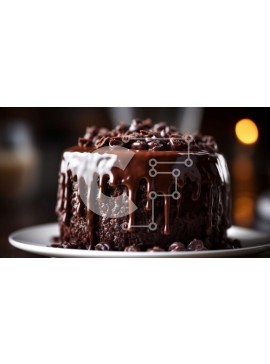 Σετ των 2 Intra Συλλεκτικό Ξύλινο Παζλ Plywood  4mm - Λαχταριστό κέικ σοκολάτας με σοκολάτα και κερί Σε Ξύλινο Κουτί - Διαστάσεις: 10x10 cm – 25 κομμάτια