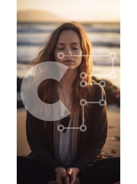 Intra Συλλεκτικό Ξύλινο Παζλ Plywood  4mm - Εκπληκτική εικόνα μιας γυναίκας που κάνει γιόγκα στην παραλία Σε Ξύλινο Κουτί - Διαστάσεις Puzzle: 10x10 cm – 25 κομμάτια