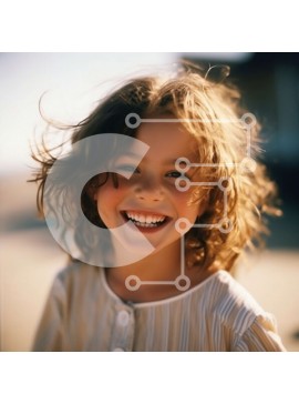 Intra Συλλεκτικό Ξύλινο Παζλ Plywood  4mm - Χαρούμενο παιδί που χαμογελά Σε Ξύλινο Κουτί - Διαστάσεις Puzzle: 10x10 cm – 25 κομμάτια