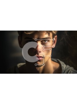 Intra Συλλεκτικό Ξύλινο Παζλ Plywood  4mm - Σοβαρός νεαρός άνδρας με ξανθά μαλλιά και γαλάζια μάτια Σε Ξύλινο Κουτί - Διαστάσεις Puzzle: 10x10 cm – 25 κομμάτια