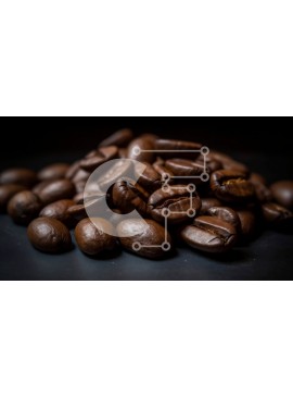 Σετ των 2 Intra Συλλεκτικό Ξύλινο Παζλ Plywood  4mm - Κοντινή εικόνα με σκούρο καφέ κόκκους καφέ σε μαύρη επιφάνεια Σε Ξύλινο Κουτί - Διαστάσεις: 10x10 cm – 25 κομμάτια