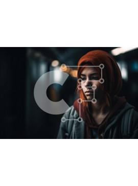 Intra Συλλεκτικό Ξύλινο Παζλ Plywood  4mm - Πορτρέτο μιας νεαρής γυναίκας με κόκκινα μαλλιά Σε Ξύλινο Κουτί - Διαστάσεις Puzzle: 10x10 cm – 25 κομμάτια