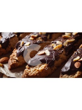 Σετ των 2 Intra Συλλεκτικό Ξύλινο Παζλ Plywood  4mm - Ζαχαροπλαστεία με σοκολάτα με αμύγδαλα και σάλτσα σοκολάτας Σε Ξύλινο Κουτί - Διαστάσεις: 10x10 cm – 25 κομμάτια