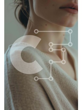 Intra Συλλεκτικό Ξύλινο Παζλ Plywood  4mm - Γυναίκα που κρατά το κινητό και κοιτάζει μακριά Σε Ξύλινο Κουτί - Διαστάσεις Puzzle: 10x10 cm – 25 κομμάτια