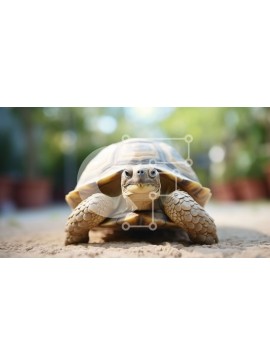 Intra Συλλεκτικό Ξύλινο Παζλ Plywood  4mm - Χελώνα που περπατά σε χωματόδρομο Σε Ξύλινο Κουτί - Διαστάσεις: 10x10 cm – 25 κομμάτια