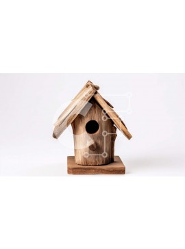 Intra Συλλεκτικό Ξύλινο Παζλ Plywood  4mm - Αξιολάτρευτο Ξύλινο Πουλιόσπιτο με Πέρκα για τους Φτερωτούς φίλους σας Σε Ξύλινο Κουτί - Διαστάσεις: 10x10 cm – 25 κομμάτια