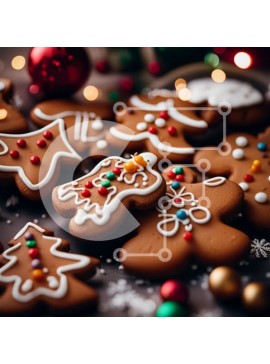 Σετ των 2 Intra Συλλεκτικό Ξύλινο Παζλ Plywood  4mm - Νόστιμα μπισκότα μελόψωμο με πολύχρωμα ψεκάσματα Σε Ξύλινο Κουτί - Διαστάσεις: 10x10 cm – 25 κομμάτια