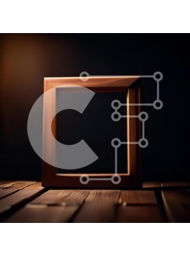 Intra Συλλεκτικό Ξύλινο Παζλ Plywood  4mm - Άδειο ξύλινο πλαίσιο σε ένα ξύλινο τραπέζι σε δωμάτιο με χαμηλό φωτισμό Σε Ξύλινο Κουτί - Διαστάσεις Puzzle: 10x10 cm – 25 κομμάτια