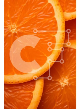 Σετ των 2 Intra Συλλεκτικό Ξύλινο Παζλ Plywood  4mm - Κοντινό πλάνο φέτες πορτοκάλι Σε Ξύλινο Κουτί - Διαστάσεις: 10x10 cm – 25 κομμάτια