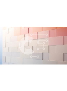 Intra Συλλεκτικό Ξύλινο Παζλ Plywood  4mm - Μοντέρνος και καθαρός λευκός και ροζ τοίχος από πλακάκια με μοτίβο πλέγματος Σε Ξύλινο Κουτί - Διαστάσεις Puzzle: 10x10 cm – 25 κομμάτια