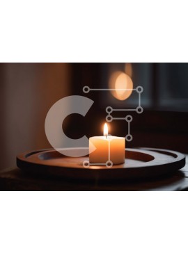 Intra Συλλεκτικό Ξύλινο Παζλ Plywood  4mm - Μονό κερί σε Ξύλινο Δίσκο Σε Ξύλινο Κουτί - Διαστάσεις Puzzle: 10x10 cm – 25 κομμάτια