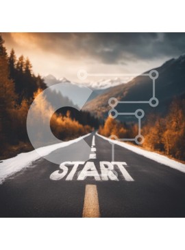 Intra Συλλεκτικό Ξύλινο Παζλ Plywood  4mm - Ξεκινήστε το δρόμο με φόντο το χιονισμένο βουνό Σε Ξύλινο Κουτί - Διαστάσεις Puzzle: 10x10 cm – 25 κομμάτια